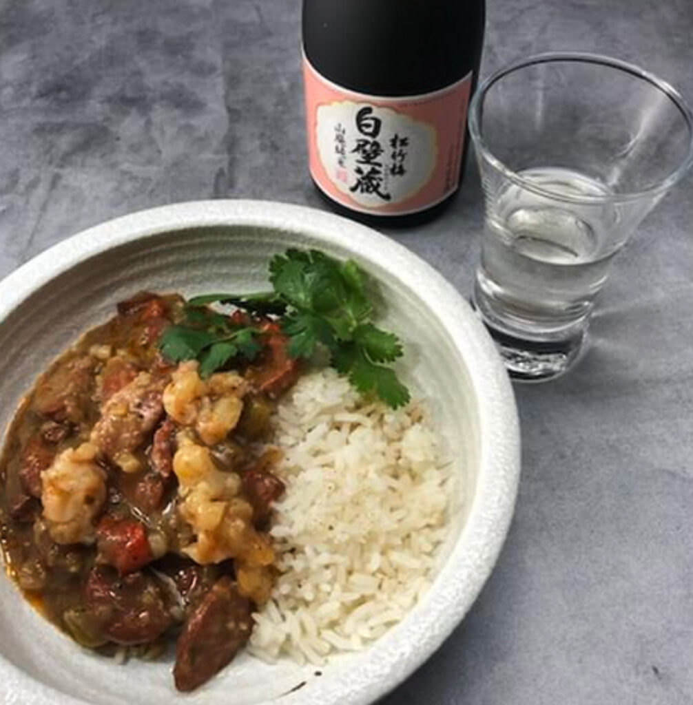 Oh me, oh my! Louisiana Gumbo with Sake?